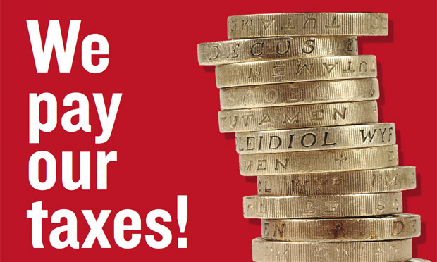 We pay our taxes poster